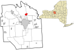 Onondaga County New York incorporated and unincorporated areas North Syracuse highlighted